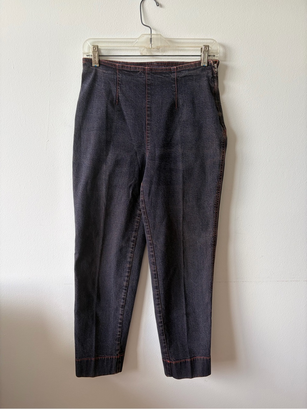 Piazza Sempione Dark Wash High Rise Tapered Crop Pants Size 29 Made in Italy